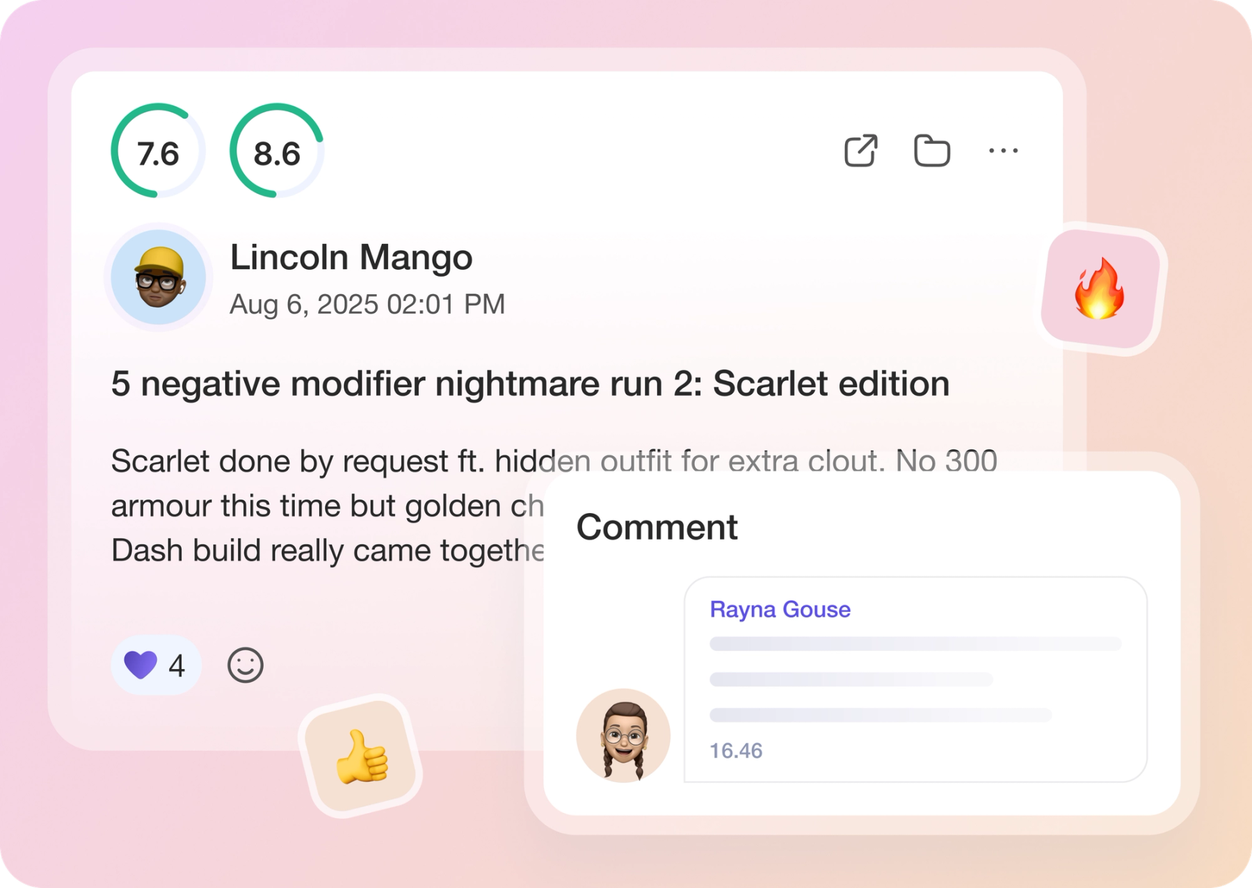 Hub Columns - message-level detail view